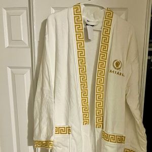 ROBE TERRY GREEK KEY OSFA WHITE 300